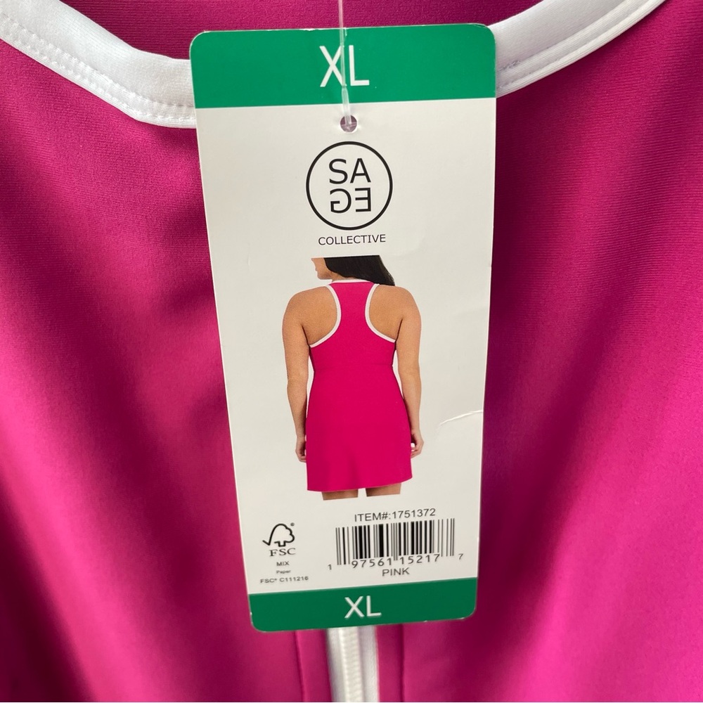 NWT Sage Athleisure Tennis Pickleball Zip Front Shorts Athletic Dress Sports XL - Picture 3 of 11